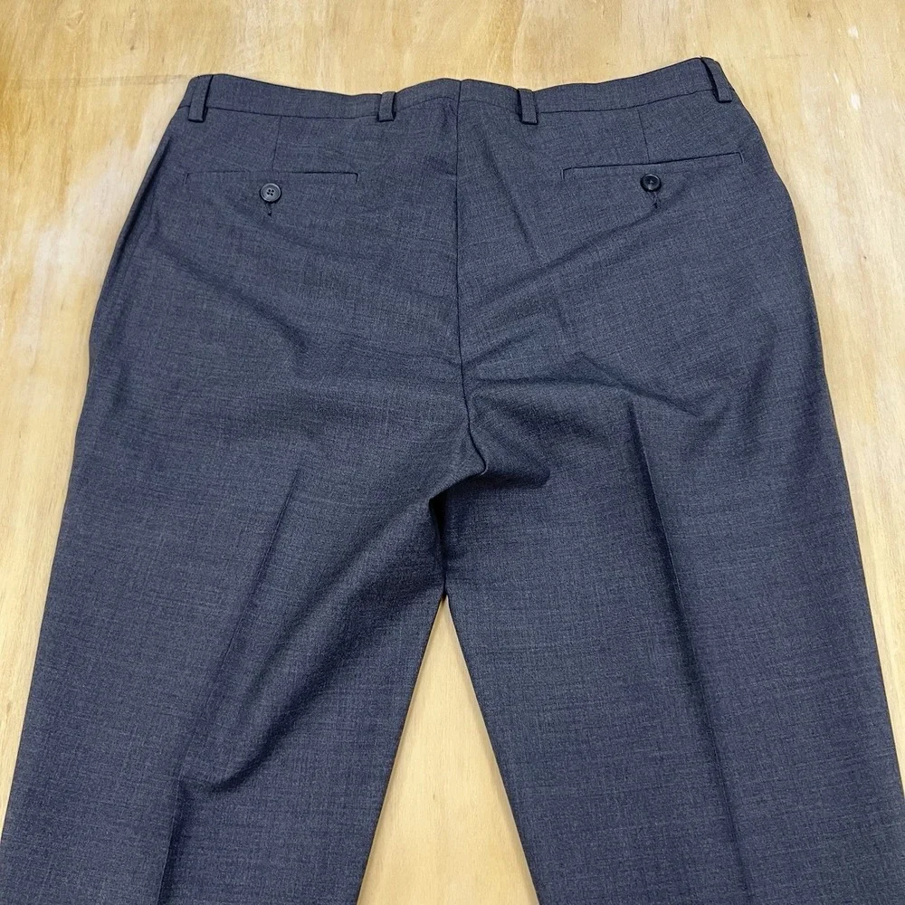Cole Haan Suit Mens 42L Long Slim Fit Pants 35x29 Wool Stretch Charcoal